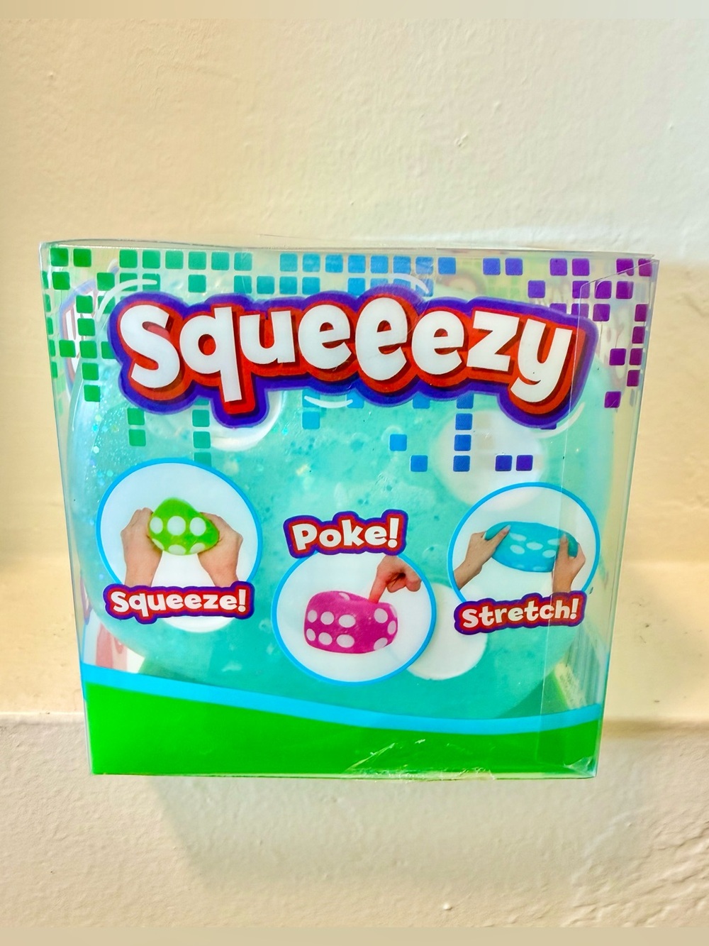 NEW! AUTHENTIC Squeeezy Dice Squishy Dice — BLUE!